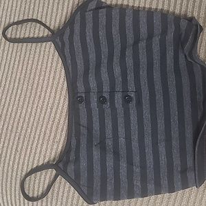 Tank top, ROMWE, black and Grey stripes, small